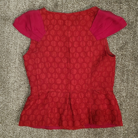 Alannah Hill Hot Pink Polka Dot Bow Top - Picture 4 of 4